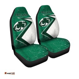 Ireland Rugby Car Seat Covers Celtic Shamrock and Rugby Ball