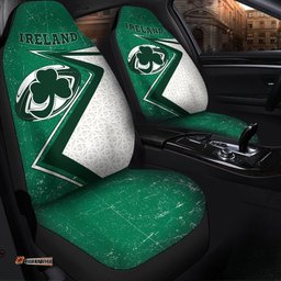Ireland Rugby Car Seat Covers Celtic Shamrock and Rugby Ball