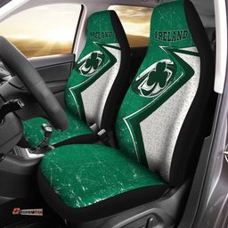 Ireland Rugby Car Seat Covers Celtic Shamrock and Rugby Ball