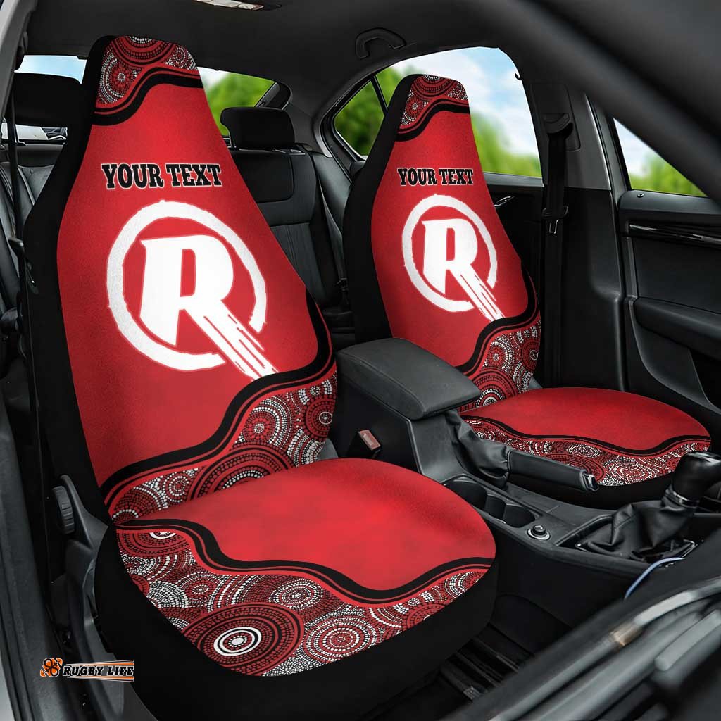 Custom Melbourne Renegades Car Seat Cover Indigenous Art Grunge Style