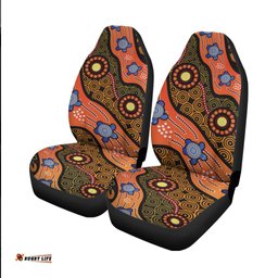 Car Seat Cover Aboriginal Dot Unique Style Turtle