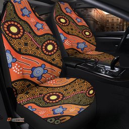 Car Seat Cover Aboriginal Dot Unique Style Turtle