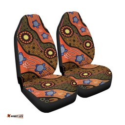 Car Seat Cover Aboriginal Dot Unique Style Turtle