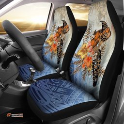 Polynesian Turtle Hibiscus Sea Shell Car Seat Covers