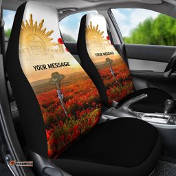 Custom ANZAC Day Car Seat Covers We Will Remember Them