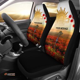 Custom ANZAC Day Car Seat Covers We Will Remember Them