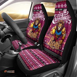 Lions Football Xmas Car Seat Cover Australia AFL Mascot