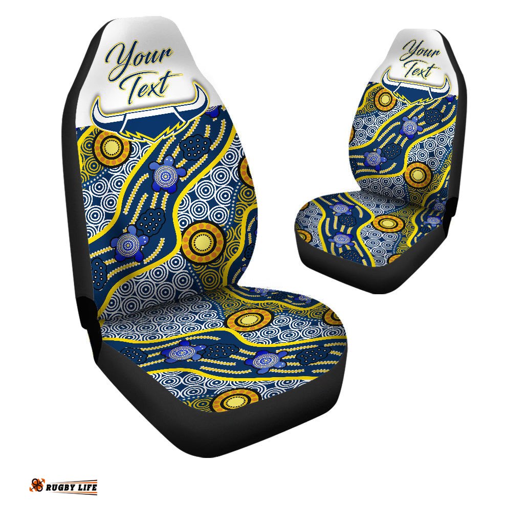 Custom Personalised Cowboys Car Seat Cover North Queensland Indigenous