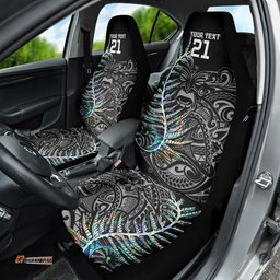 Custom New Zealand Rugby Car Seat Cover NZ Black Fern Champions History With Papua Shell