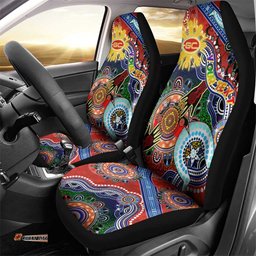 Custom NAIDOC Week 2024 Gold Coast Suns Car Seat Cover Australia Aboriginal Dot Painting