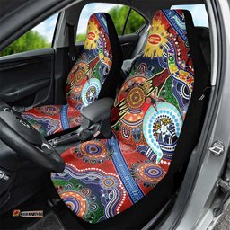 Custom NAIDOC Week 2024 Gold Coast Suns Car Seat Cover Australia Aboriginal Dot Painting