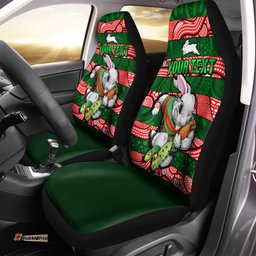 Custom Personalised Rabbitohs Rugby The Bunnies Aboriginal Car Seat Covers