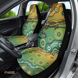 Goanna Aboriginal style Dot Artwork Car Seat Cover