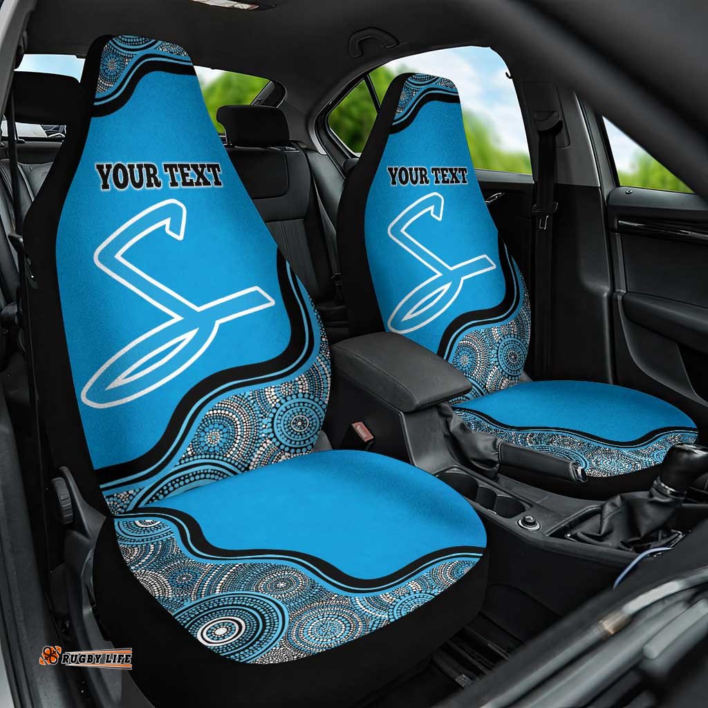 Custom Adelaide Strikers Car Seat Cover Indigenous Art Grunge Style