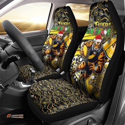 Merry Christmas AFL Richmond Tigers Car Seat Cover Aboriginal Santa Football Mascot