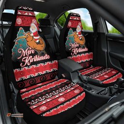 New Zealand Christmas Car Seat Cover Funny Santa Riding Kiwi Meri Kirihimete
