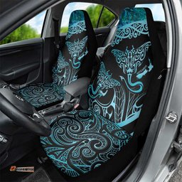 New Zealand Stingray Car Seat Cover Aotearoa Whai With Maori Paua Shell