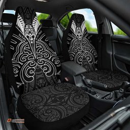 Kia Kaha Te Reo Maori Car Seat Cover Aotearoa Hei Tiki With Hongi