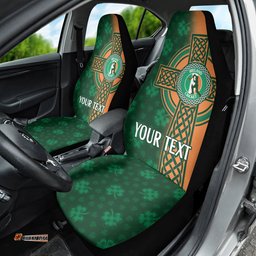 Custom Ireland Cricket Car Seat Cover 2025 Celtic Shamrock Go Champions