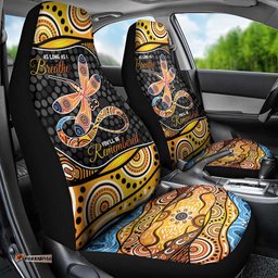 Aboriginal Dragonfly Car Seat Cover As Long As I Breathe You'll Be Remembered