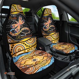 Aboriginal Dragonfly Car Seat Cover As Long As I Breathe You'll Be Remembered