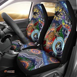 Personalised Panthers NAIDOC Week 2024 Car Seat Cover Australia Aboriginal Dot Painting