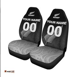 Custom Personalised New Zealand Rugby Car Seat Covers Maori Tribal