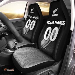 Custom Personalised New Zealand Rugby Car Seat Covers Maori Tribal
