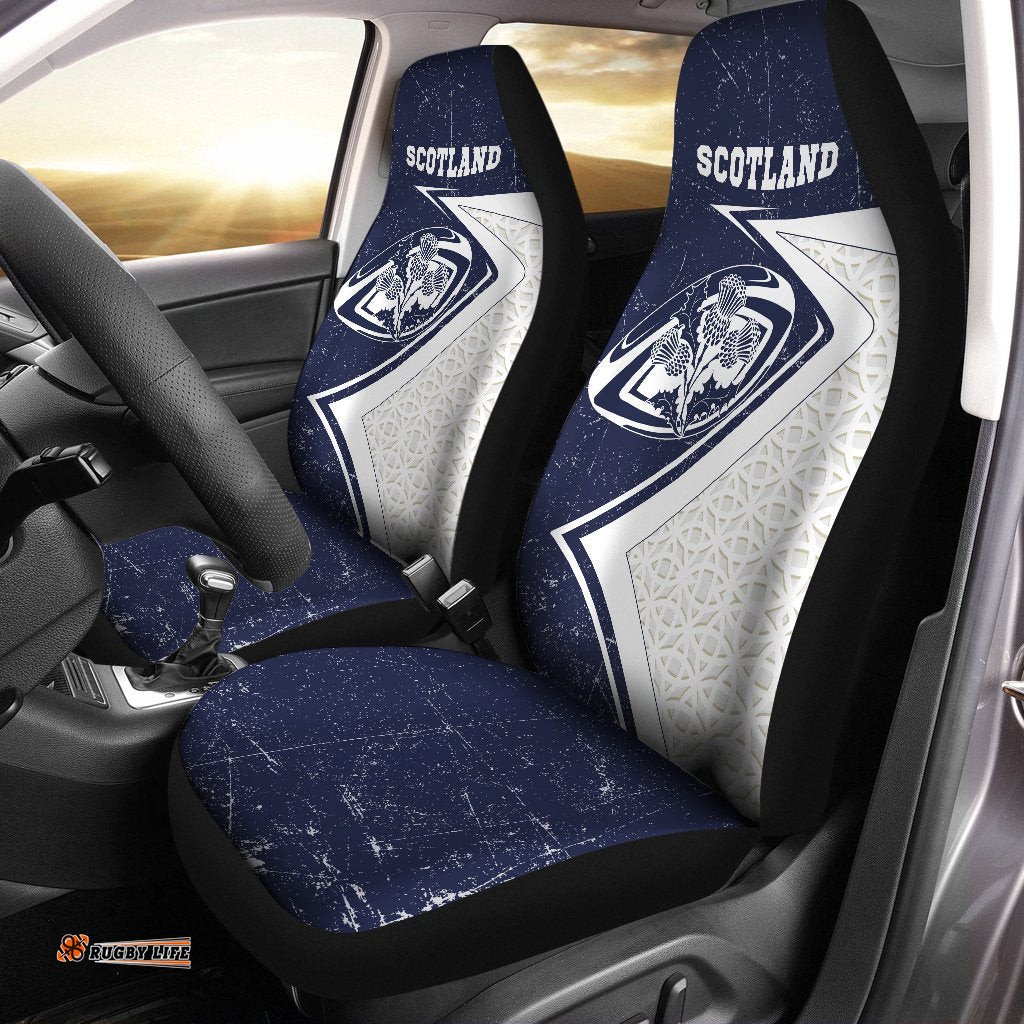 Scotland Rugby Car Seat Covers Celtic Scottish Rugby Ball Thistle Ver