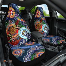 Personalised Roosters NAIDOC Week 2024 Car Seat Cover Australia Aboriginal Dot Painting