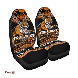Custom Personalised Tigers Rugby ANZAC Day Camouflage Indigenous Art Car Seat Covers