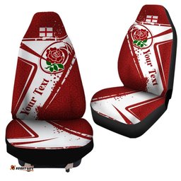 Custom Text England Rugby Personalised Car Seat Covers England Rugby