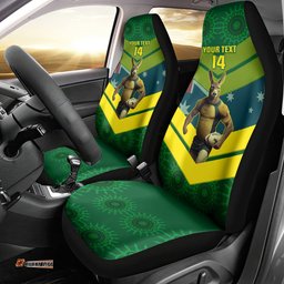 Custom Australia Rugby Car Seat Cover Pacific Go Aussie Kangaroos