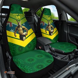 Custom Australia Rugby Car Seat Cover Pacific Go Aussie Kangaroos