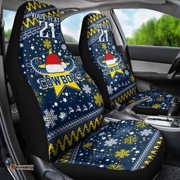 Custom Cowboys Rugby Car Seat Cover Born Tough Bred Proud Christmas Vibe