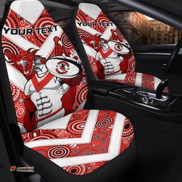 Custom Personalised Dragons Rugby Aboriginal St. George Illawarra Car Seat Covers