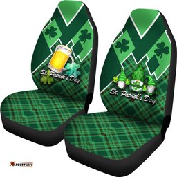 St. Patrick Day Ireland Gnome Car Seat Covers Shamrock