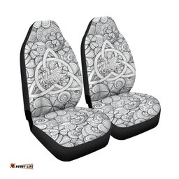Celtic Wales Car Seat Cover Dragon White Wales With Triquetra Celtic Symbol