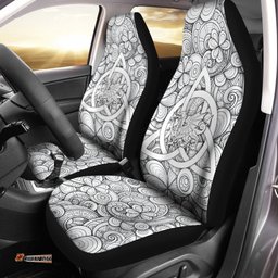 Celtic Wales Car Seat Cover Dragon White Wales With Triquetra Celtic Symbol