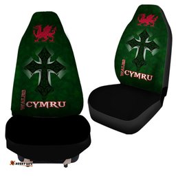 Wales Car Seat Covers Wales Cymru Celtic Cross