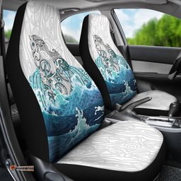 Maori Manaia The Blue Sea Car Seat Covers, White