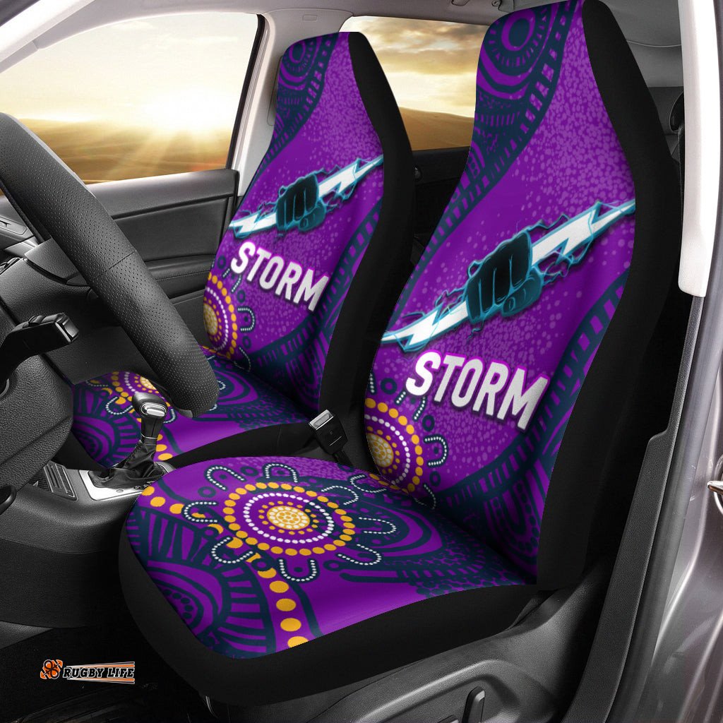 Storm Rugby Aboriginal Art Car Seat Covers