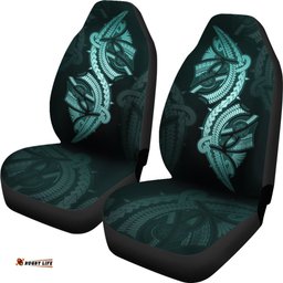 Polynesian Car Seat Covers Turquoise