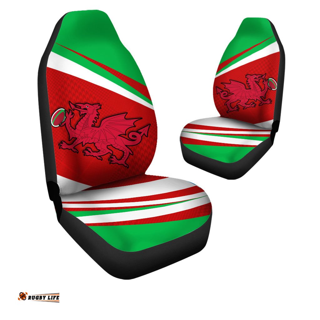 Wales Rugby Car Seat Cover Mix Pattern Six Nations