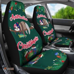 Australia Christmas Car Seat Covers Green Merry Christmas