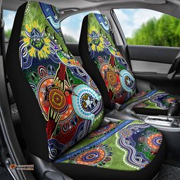 Personalised Raiders NAIDOC Week 2024 Car Seat Cover Australia Aboriginal Dot Painting