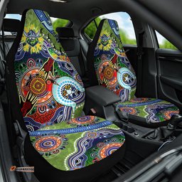 Personalised Raiders NAIDOC Week 2024 Car Seat Cover Australia Aboriginal Dot Painting