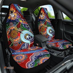 Personalised Dragons NAIDOC Week 2024 Car Seat Cover Australia Aboriginal Dot Painting