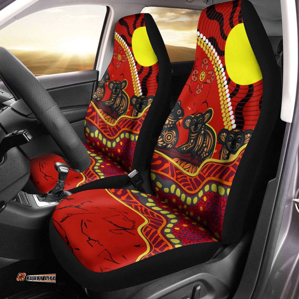 Aboriginal Koala Painting Car Seat Covers