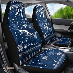 Custom Geelong Cats Football Car Seat Cover Christmas Vibe 04
